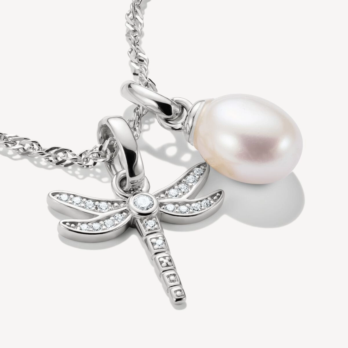 Thomas Sabo Sterling Silver Freshwater Pearl Connect Charm