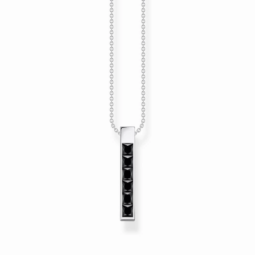 Thomas Sabo Sterling Silver Heritage Black Engraved 40cm Chain