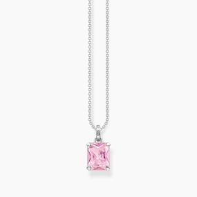 Thomas Sabo Sterling Silver Pink Stones Necklace