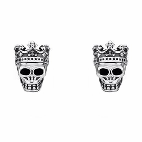 Thomas Sabo Sterling Silver Skull King Stud Earrings