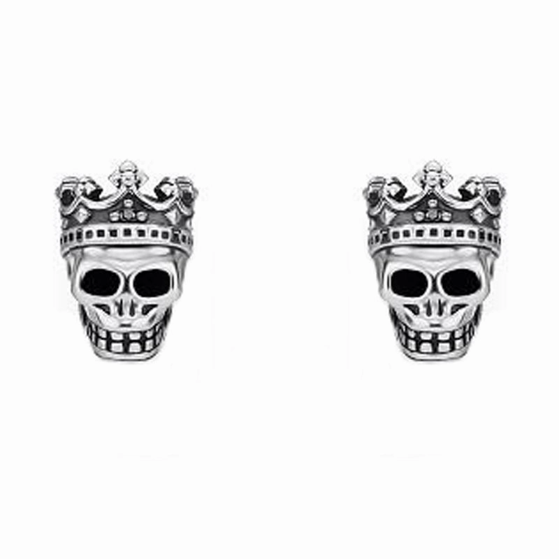Thomas Sabo Sterling Silver Skull King Stud Earrings