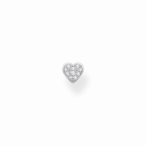 Thomas Sabo Sterling Silver Sparkling Heart Single Stud Earring