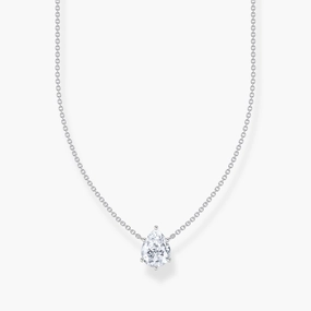 Thomas Sabo Sterling Silver Teardrop White Zirconia Necklace