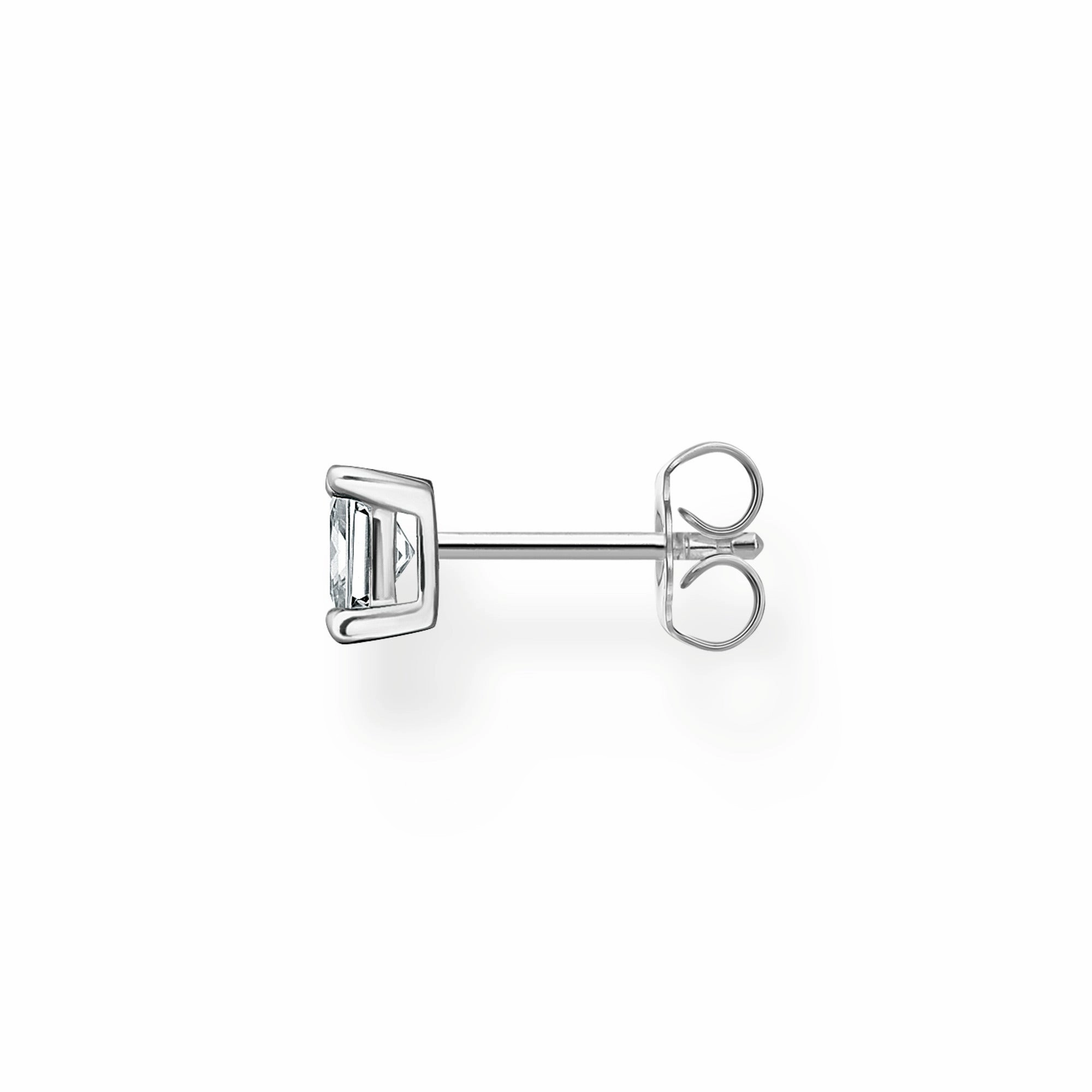 Thomas Sabo Sterling Silver White Stone Single Ear Stud
