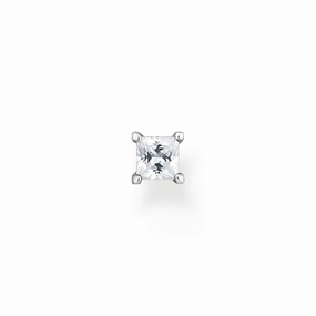Thomas Sabo Sterling Silver White Stone Single Ear Stud