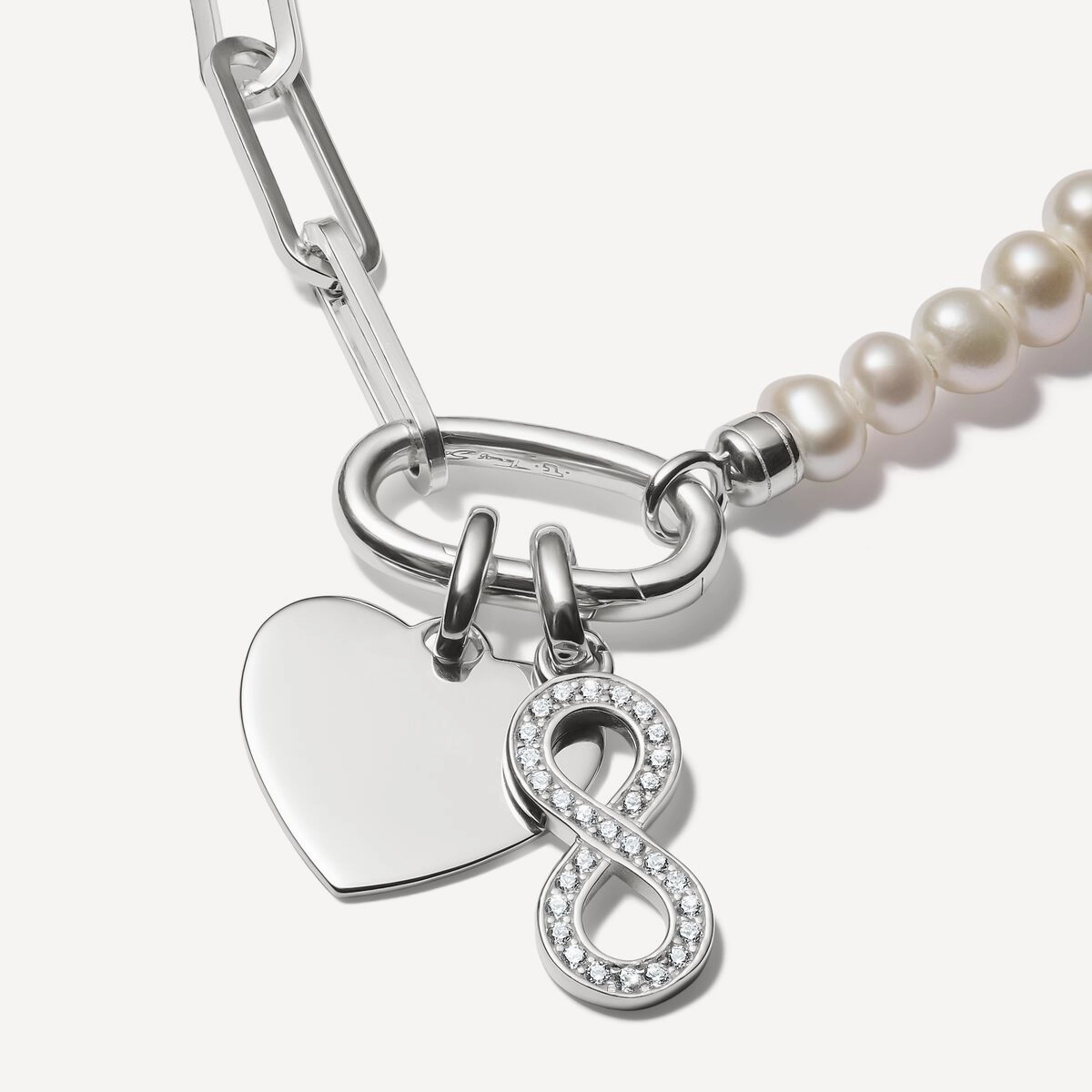 Thomas Sabo Sterling Silver White Zirconia Infinity Connect Charm