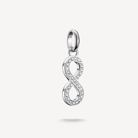 Thomas Sabo Sterling Silver White Zirconia Infinity Connect Charm