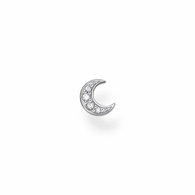 Thomas Sabo Sterling Silver Zirconia Moon Single Stud Earring