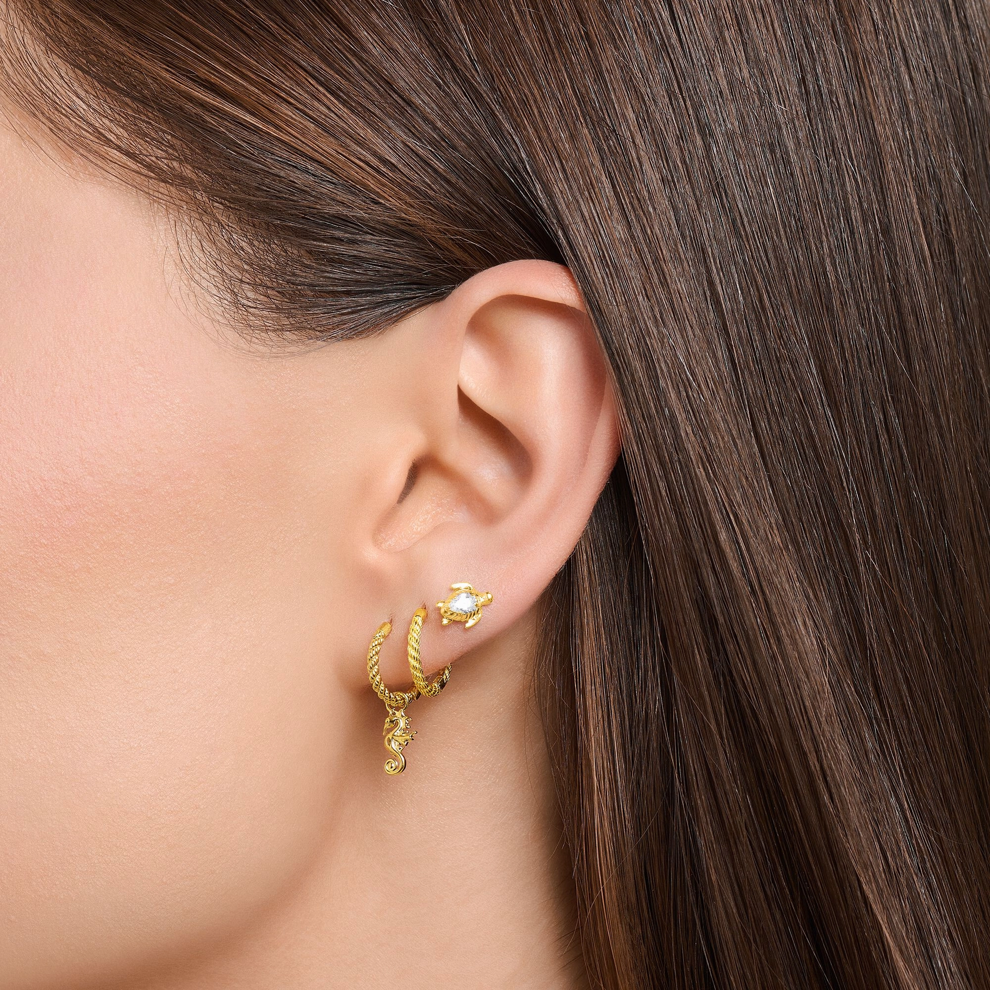 Thomas Sabo Turtle Gold Single Ear Stud