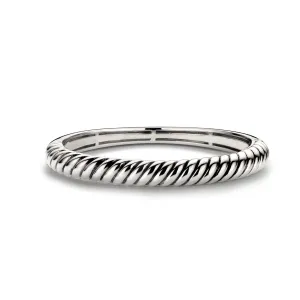 Ti Sento Bangle Rope Twist Silver