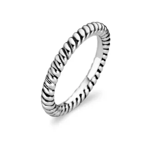 Ti Sento Ring Silver Rope Twist