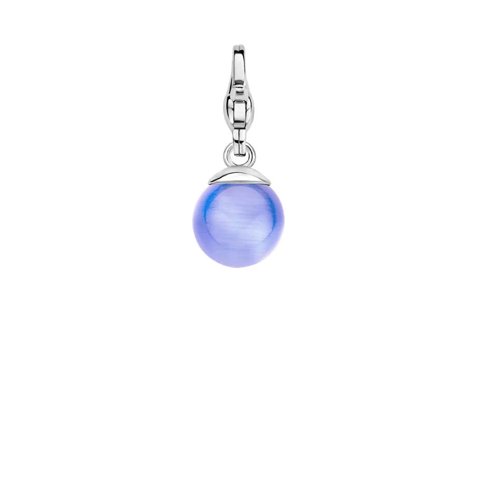 Ti Sento Sterling Silver Aqua Bead Charm D