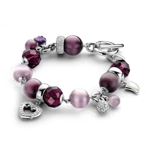 Ti Sento Sterling Silver Beads And Charms Bracelet D