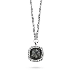 Ti Sento Sterling Silver Black Zirconia Necklace D