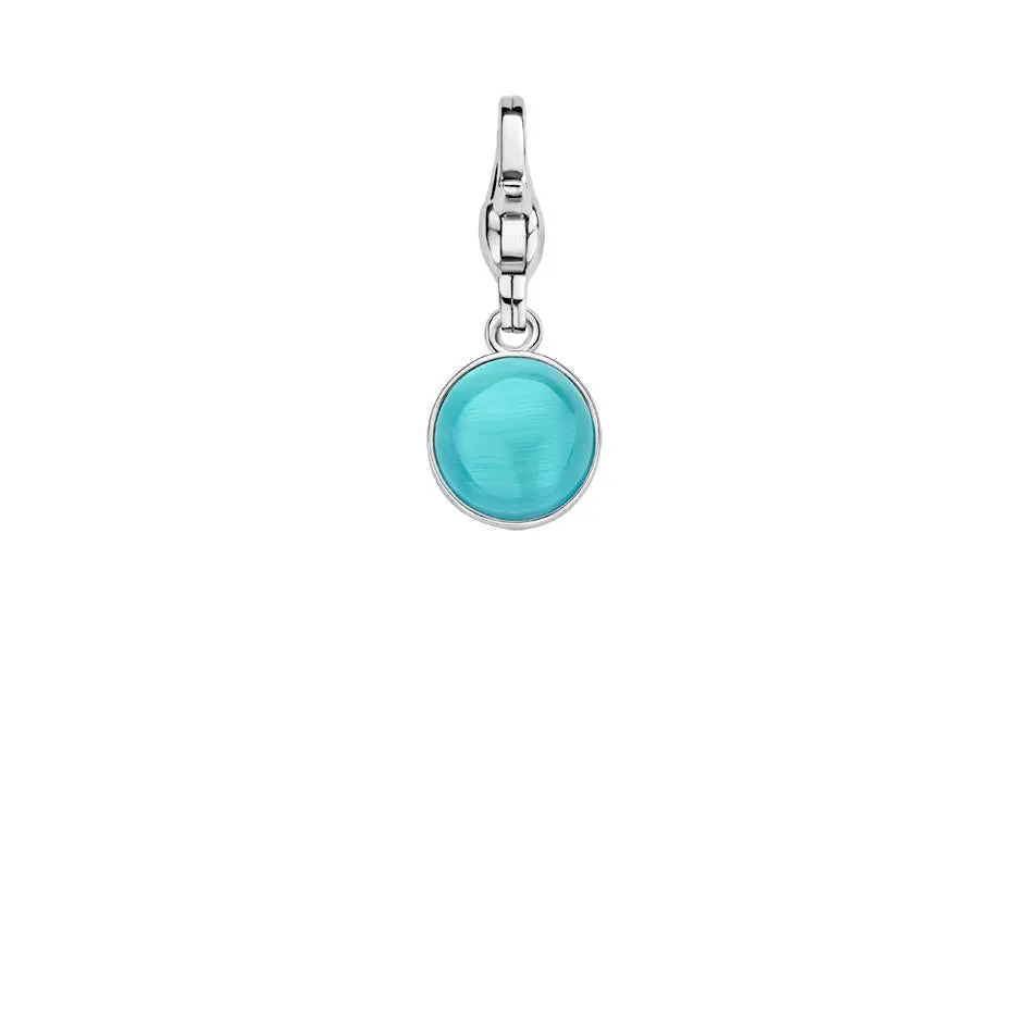 Ti Sento Sterling Silver Blue Catseye Charm D
