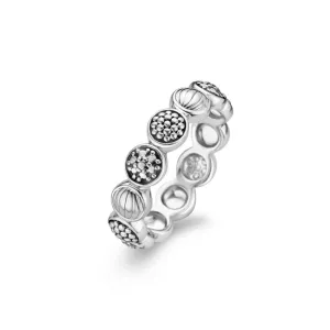 Ti Sento Sterling Silver Circular Detailed Ring D