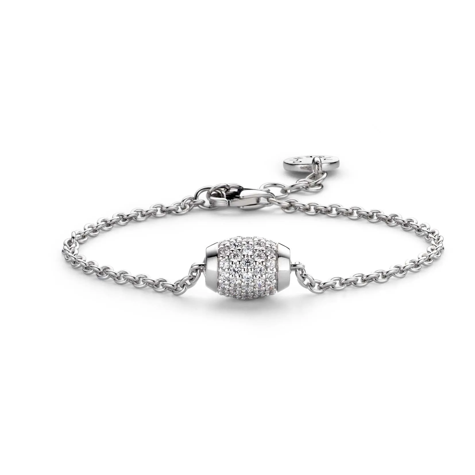 Ti Sento Sterling Silver Cubic Zirconia Barrel Bracelet D