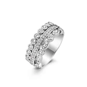 Ti Sento Sterling Silver Cubic Zirconia Ring D