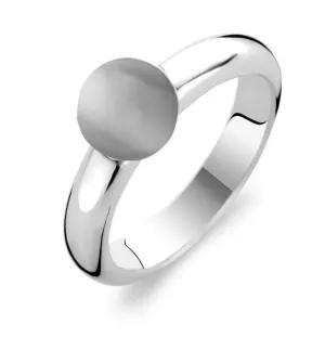 Ti Sento Sterling Silver Grey Stone Ring D