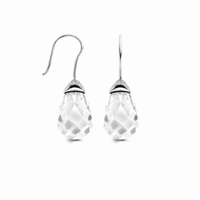 Ti Sento Earrings Drop Silver And White Cubic Zirconia Pear