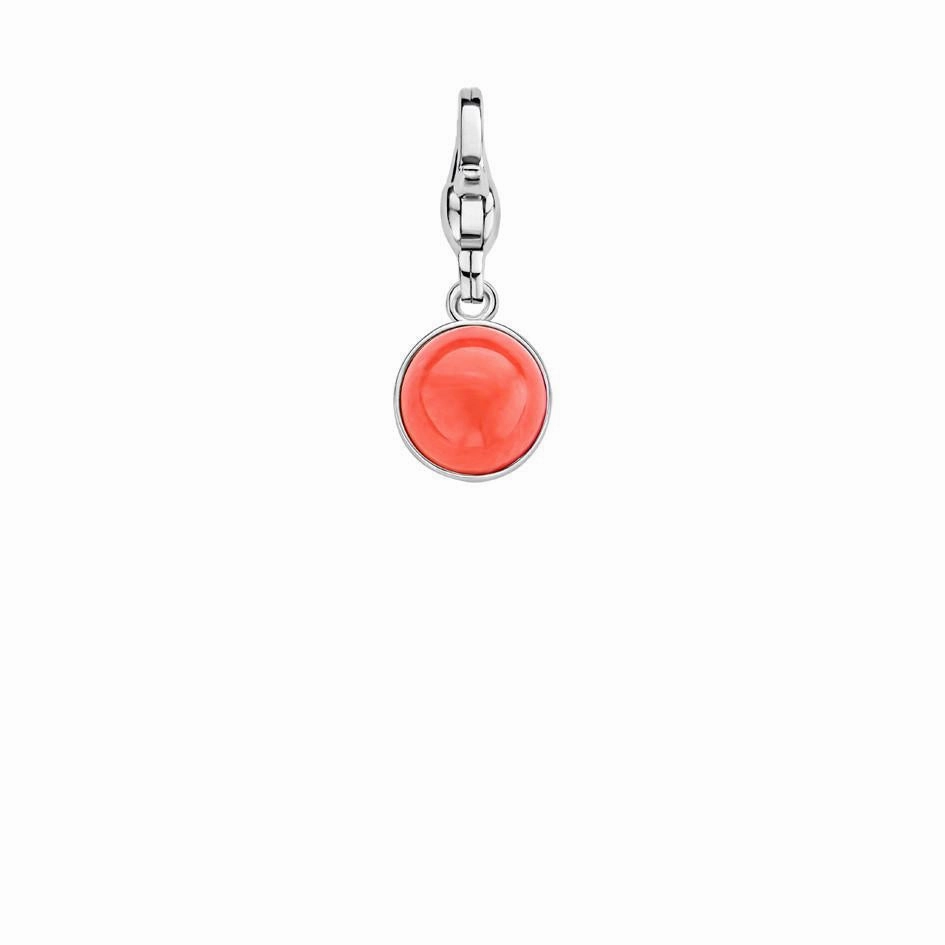 Ti Sento Sterling Silver Coral Catseye Charm D