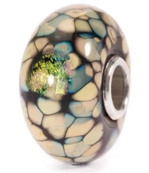 Trollbeads Bead Black Flower Mosaic Silver