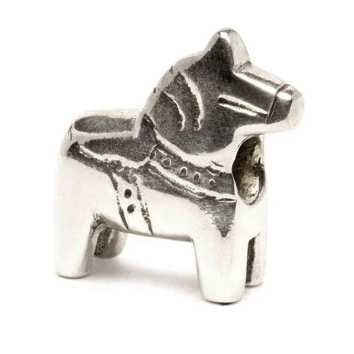Trollbeads Bead Dala Horse Silver