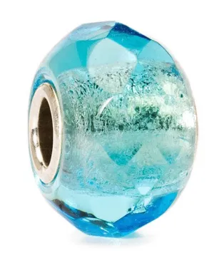 Trollbeads Bead Light Turquoise Prism Silver