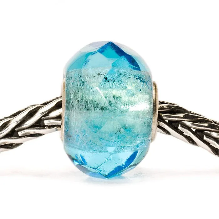 Trollbeads Bead Light Turquoise Prism Silver