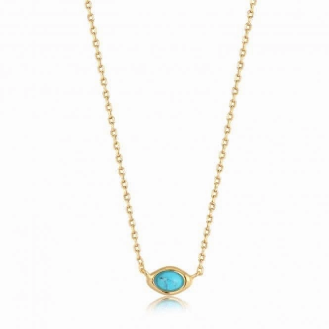 Turquoise Wave Necklace N044-02G