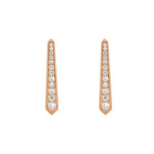 Vixi Jewellery Sunbeam Rose Gold Bar Stud Earrings D