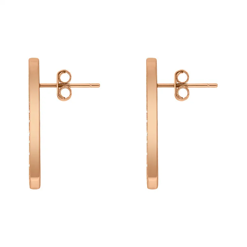 Vixi Jewellery Sunbeam Rose Gold Bar Stud Earrings D