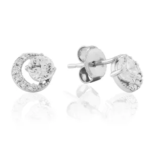 Waterford Jewellery Sterling Silver Cubic Zirconia Cluster Earrings