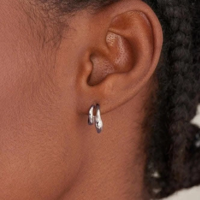 Wave Double Hoop Stud Earrings E044-04H