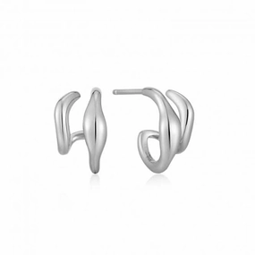Wave Double Hoop Stud Earrings E044-04H