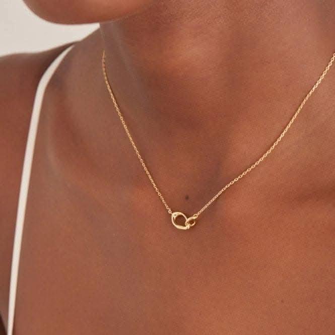 Wave Link Necklace N044-01G