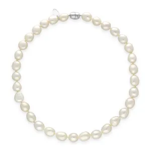 White Baroque Pearl 10mm Bead Necklace