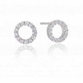 White Zirconia Biella Uno Piccolo Earrings SJ-E337-CZ