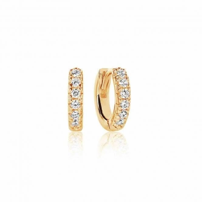 White Zirconia Ellera Piccolo Earrings SJ-E1066-CZ(YG)
