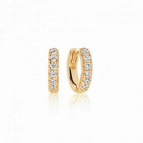 White Zirconia Ellera Piccolo Earrings SJ-E1066-CZ(YG)
