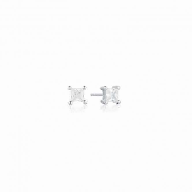 White Zirconia Ellera Quadrato Earrings SJ-E42277-CZ