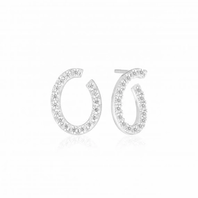 White Zirconia Ellisse Ovale Earrings SJ-E2321-CZ