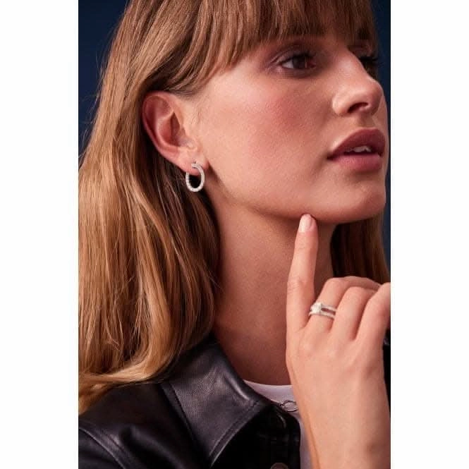 White Zirconia Ellisse Ovale Earrings SJ-E2321-CZ