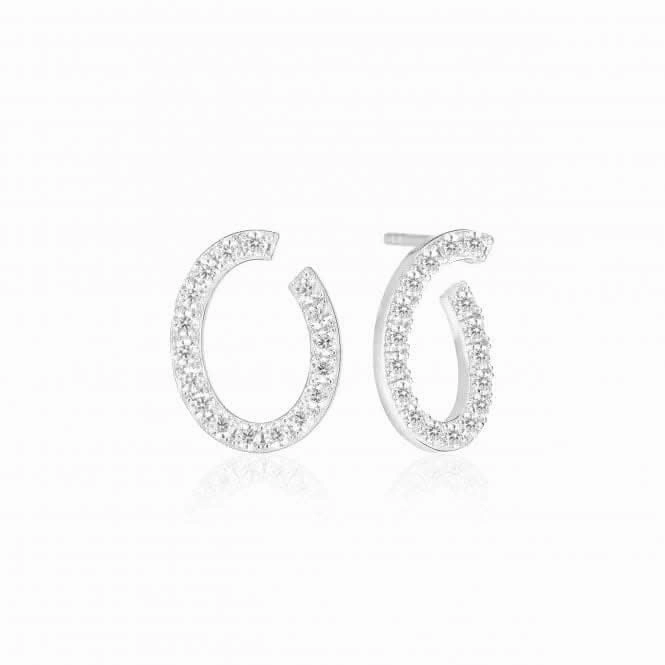 White Zirconia Ellisse Ovale Earrings SJ-E2321-CZ