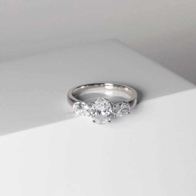 White Zirconia Ellisse Tre Ring SJ-R2340-CZ