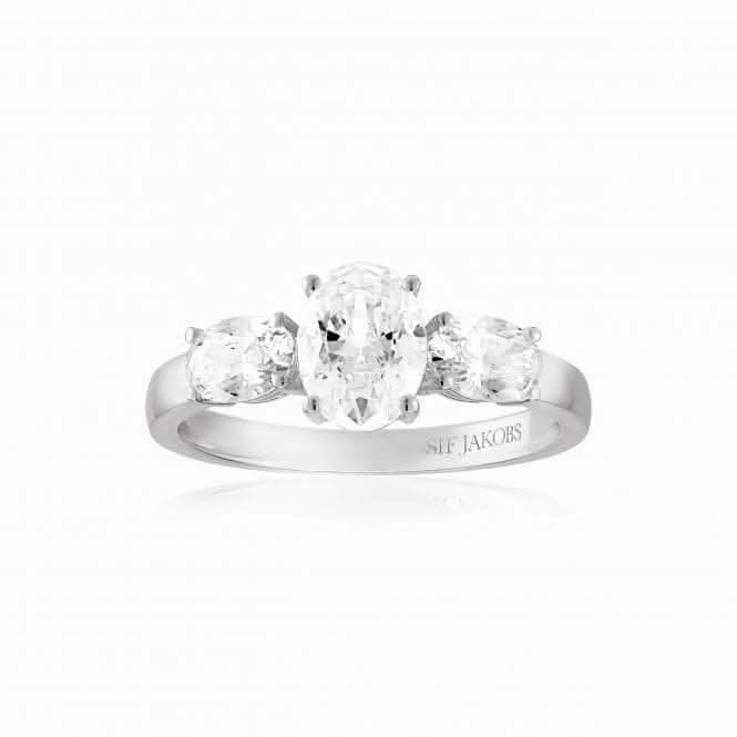 White Zirconia Ellisse Tre Ring SJ-R2340-CZ