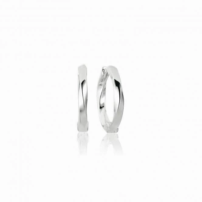 White Zirconia Ferrara Medio Pianura Earrings SJ-E12109-SS