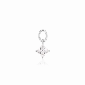White Zirconia Lati Quattro Earring Charm SJ-CH2375-CZ