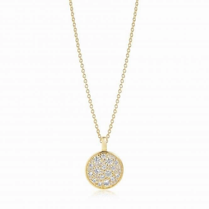 White Zirconia Novara Pendant SJ-P1036-CZ(YG)/45