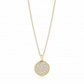 White Zirconia Novara Pendant SJ-P1036-CZ(YG)/45